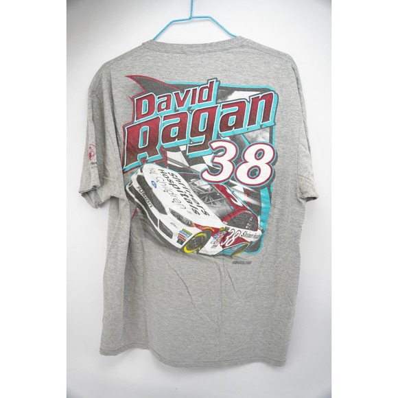 GC‎ Vintage David Ragan #38 NASCAR Shirt Mens Racing Graphic Gray No Tag / Size - Picture 4 of 7
